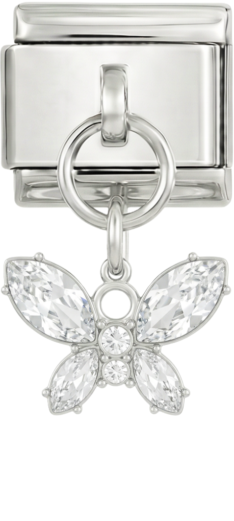 Papillon suspendu, en argent