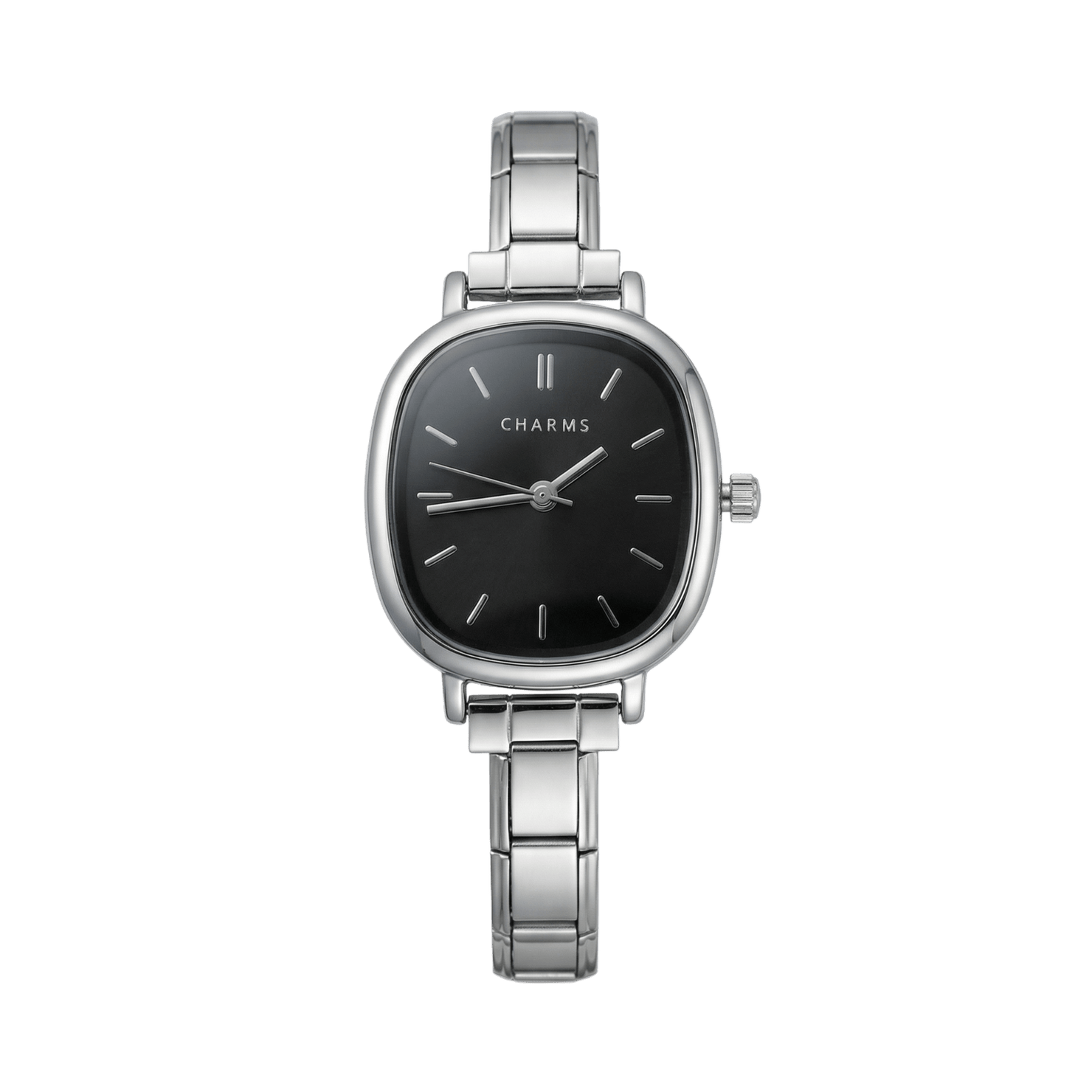 Montre Capri en argent – Édition cadran noir