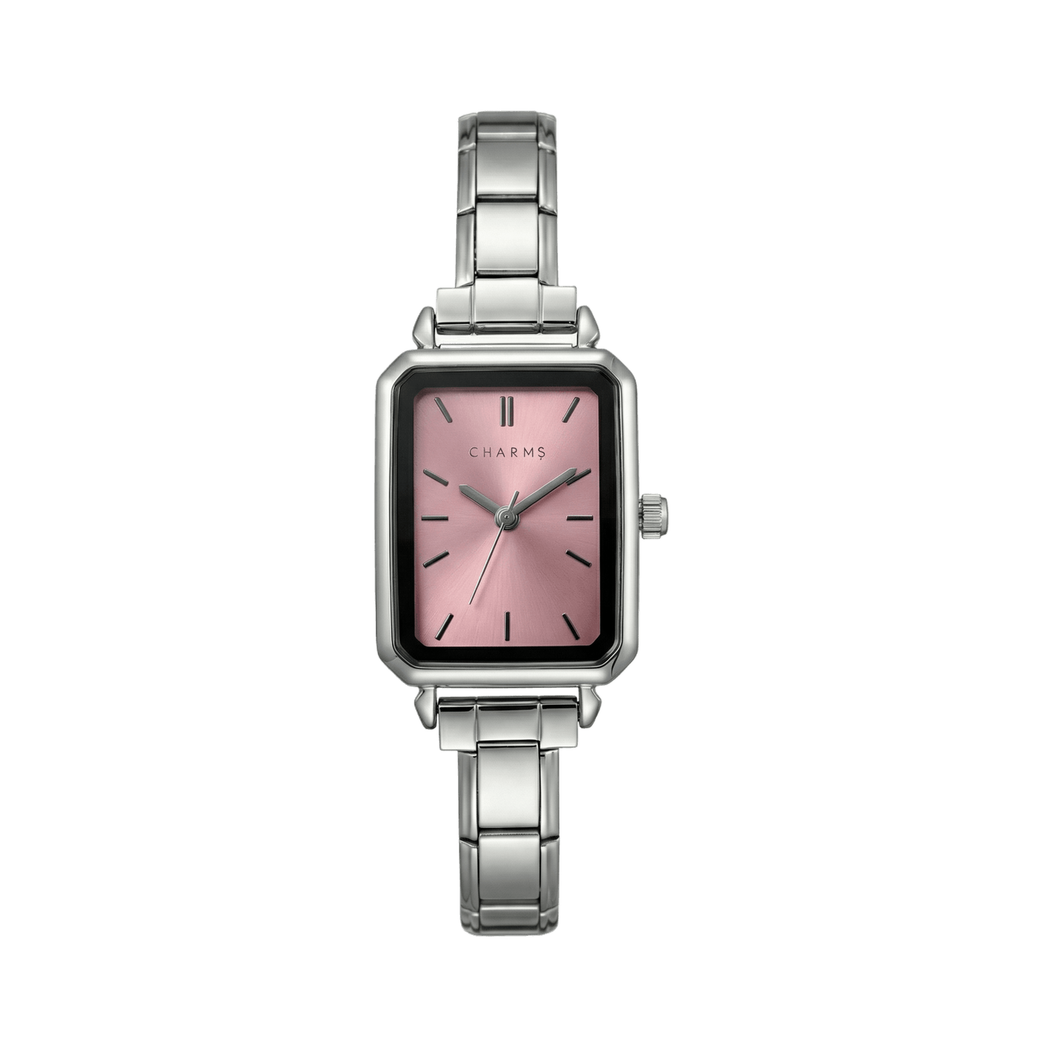 Montre Como en argent – Édition cadran rose