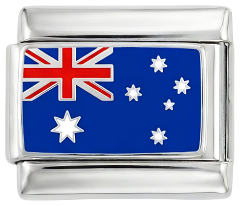 Australia Flag, on Silver - australia-on-silver.png