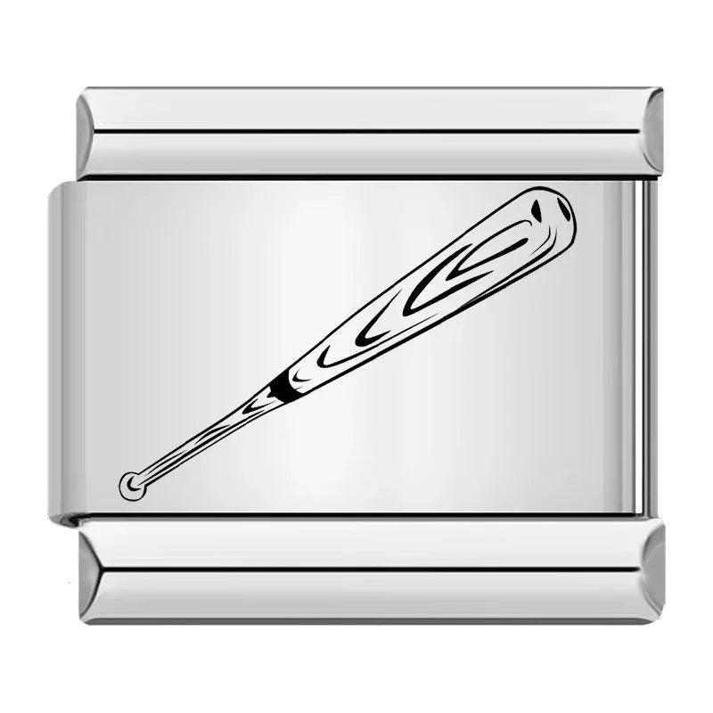 Baseball Bat, on Silver - Charms Official