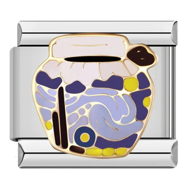 Contemporary Flower Vase, on Silver - Charms Official