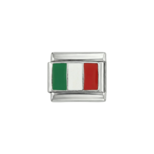 Drapeau de l'Italie, sur argent