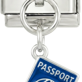 À venir - Passeport bleu sur fond argenté