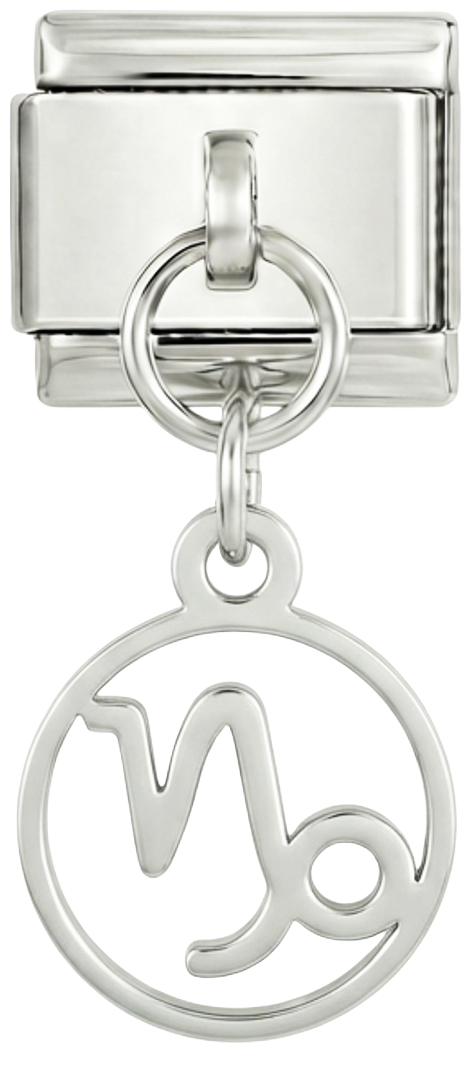 Signe du Capricorne, en argent