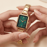 Montre Como en or – Édition cadran émeraude