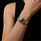 Montre Como en or – Édition cadran émeraude