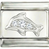 Dauphin bling sur argent