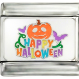 Joyeux Halloween avec citrouille sur argent