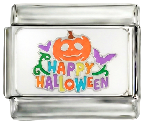 Joyeux Halloween avec citrouille sur argent