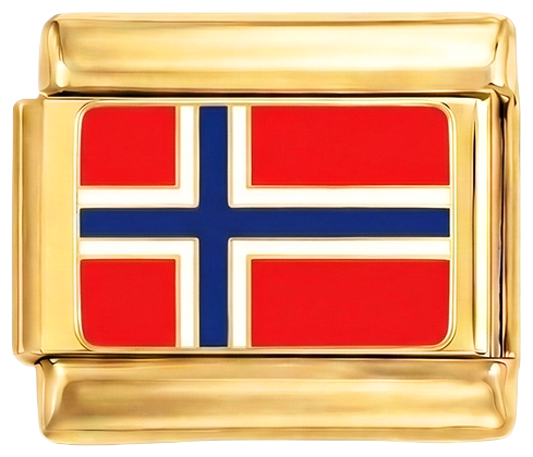 Drapeau norvégien en or