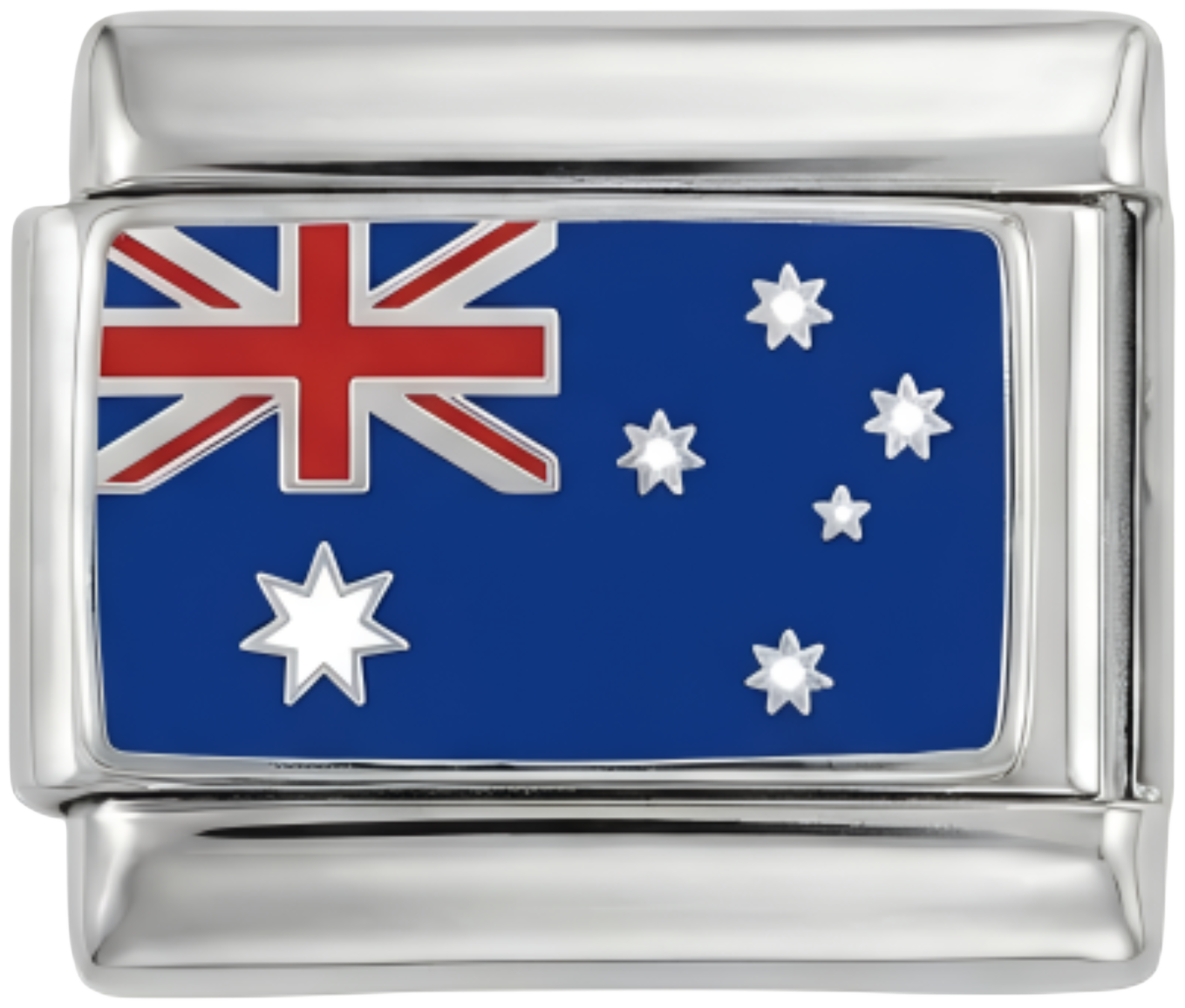 Drapeau de l'Australie, sur argent