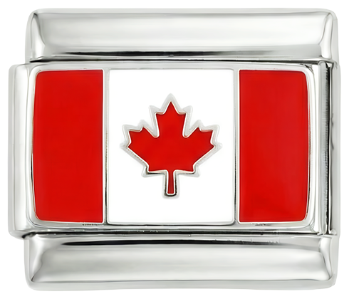 Drapeau du Canada, sur argent