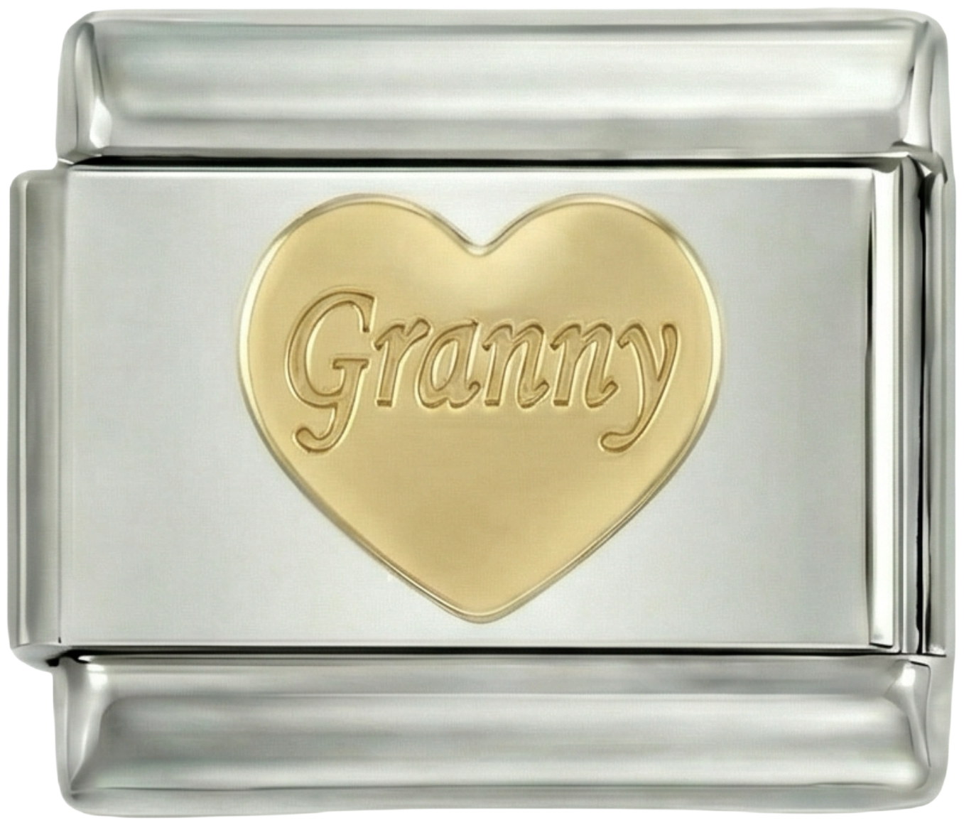 Heart, Love Granny in Gold, on Silver - heart-love-granny-in-gold-on-silver.png