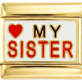 Love My Sister on White Plate on Gold - love-my-sister-on-white-plate-on-gold.png
