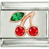 Pair of Cherries with Stones, on Silver - pair-of-cherries-with-stones-on-silver.png