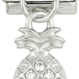 Ananas avec pierres, sur argent