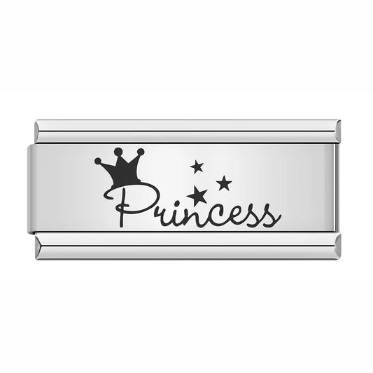 Princess and her Crown, on Silver - Charms Official