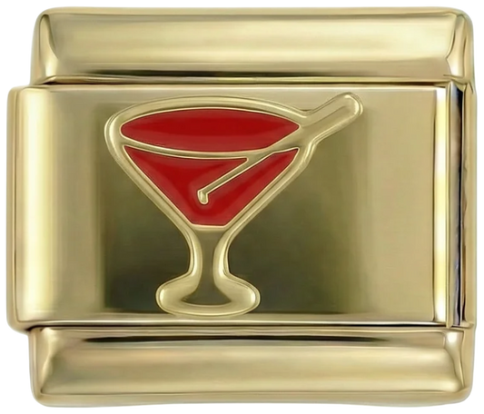 Red Cocktail in its Gold Glass, on Gold - red-cocktail-in-its-gold-glass-on-gold.png