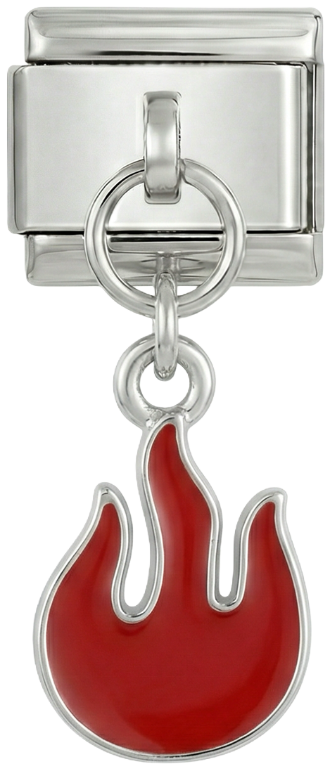 Red Flame, on Silver - red-flame-hanging-silver.png
